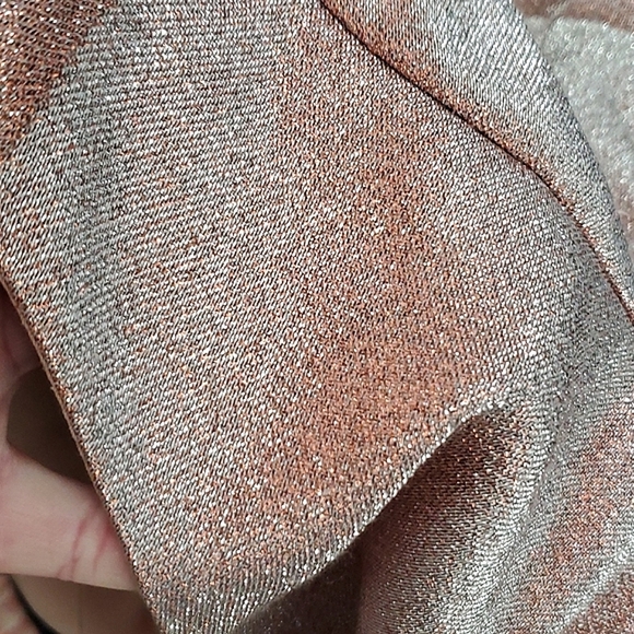 Express Rose Gold Metallic Shimmer Mini Dress - Picture 8 of 10